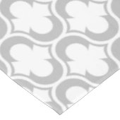 薄エレガント灰色の白い格子パターン テーブルクロス (アングル)