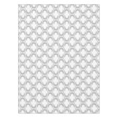 薄エレガント灰色の白い格子パターン テーブルクロス (正面)