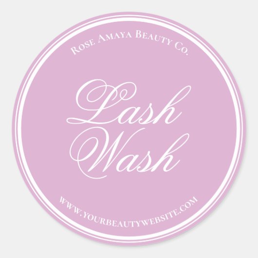 薄エレガント紫色のカスタム美しい製品ラベル ラウンドシール (正面)