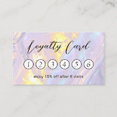 薄エレガント紫色ホログラフィユニークー ロイヤリティカード (正面)