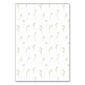 薄エレガント緑のフローラ結婚のテーブル番号 テーブルナンバー (裏面)