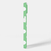 薄エレガント緑の白水玉模様パターン（の模様が）ある Case-Mate iPhoneケース (裏面 / 右)