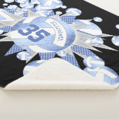 薄ガーリー色の白いバレーボール シェルパブランケット (3/4)