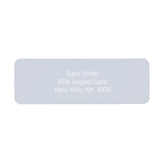 薄シンプル色・白差出人住所ラベル ラベル