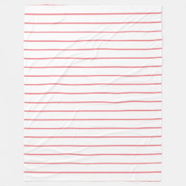 薄ストライプい淡い色の、白 フリースブランケット