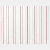 薄ストライプい淡い色の、白 フリースブランケット (正面(横))