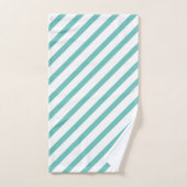 薄ストライプのい青と白 バスタオルセット (ハンドタオル)