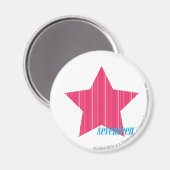 薄ストライプ色マゼンタ3 マグネット (正面/裏面)