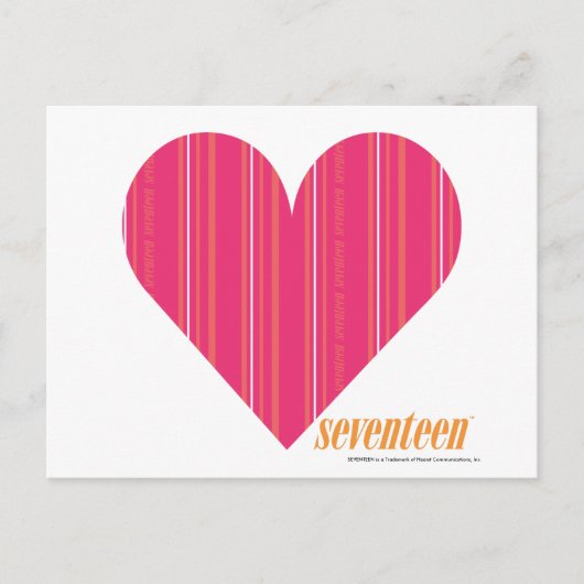 薄ストライプ色マゼンタ4 ポストカード (正面)