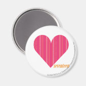 薄ストライプ色マゼンタ4 マグネット (正面/裏面)