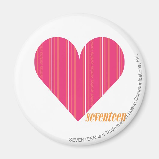 薄ストライプ色マゼンタ4 マグネット (正面)