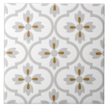 薄スペインの灰色地中海のフローラ浴室