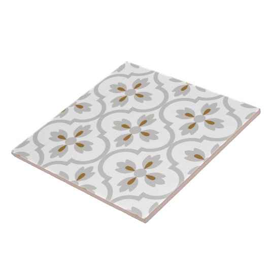 薄スペインの灰色地中海のフローラ浴室 タイル (側面)