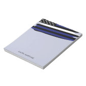 薄パーソナライズされたいホワイトラインEMT EMS救急医療隊員 ノートパッド (回転)