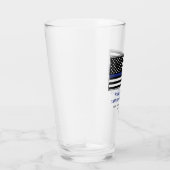 薄パーソナライズされたい青い線の警察官旗 タンブラーグラス (右)