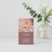 薄ピンクのキクの花 名刺 (スタンド正面)