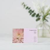 薄ピンクのキクの花 名刺 (スタンド正面)