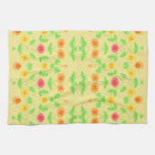 薄ファンシーい黄色のハンドタオル キッチンタオル (横)