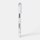 薄フェイクい大理石テクスチャの外観と文字 iPhoneケース (右側面)
