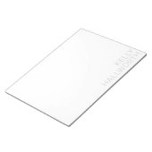 薄モダンいグレーの名前（白） ノートパッド (アングル)