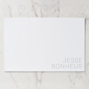 薄モダンいグレーの名前（白） ペーパーパッド