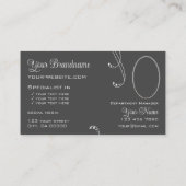 薄モダンい濃いグ華美レイ（ロゴと写真） 名刺 (裏面)