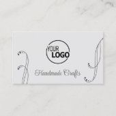 薄モダンい濃いグ華美レイ（ロゴと写真） 名刺 (正面)