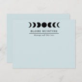 薄モダンい青の月の相エレガント相 ノートカード (正面/裏面)