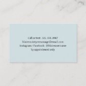 薄モダンい青の月の相エレガント相 名刺 (裏面)