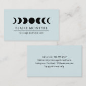 薄モダンい青の月の相エレガント相 名刺 (正面/裏面)