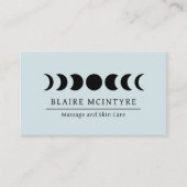 薄モダンい青の月の相エレガント相 名刺 (正面)