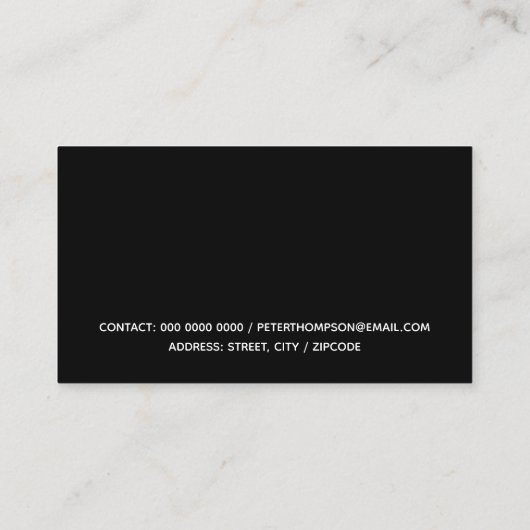 薄モダンい青色の名刺 名刺 (裏面)