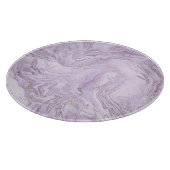 薄モダン紫と銀大理石のパターン カッティングボード (角)