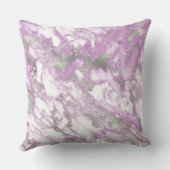 薄モダン紫と銀大理石のパターン クッション (裏面)