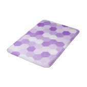 薄モダン紫色の白い六角形の幾何学的 バスマット (アングル)