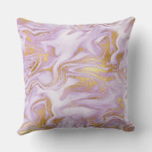 薄モダン紫、白、金ゴールド大理石パターン クッション (裏面)