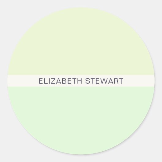 薄モダン緑封筒用シール ラウンドシール (正面)