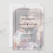 薄モダン色の写真ミニマル新着住所 案内状 (正面)