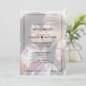 薄モダン色の写真ミニマル新着住所 案内状 (スタンド正面)