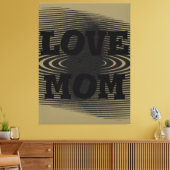 薄モダン茶エレガント、黒デザイン キャンバスプリント (インサイチュ (リビング))