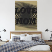 薄モダン茶エレガント、黒デザイン キャンバスプリント (インサイチュ (寝室))