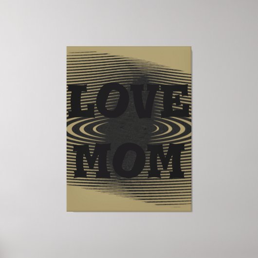 薄モダン茶エレガント、黒デザイン キャンバスプリント (正面)