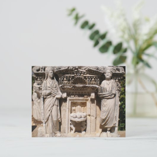 薄像の古代のレリーフ、 浮き彫り ポストカード (スタンド正面)