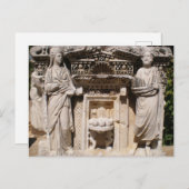 薄像の古代のレリーフ、 浮き彫り ポストカード (正面/裏面)