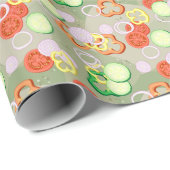 薄切りの野菜の食感 ラッピングペーパー (ロールコーナー)