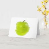 薄切りの青リンゴ カード (黄色い花)
