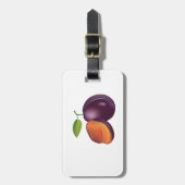 薄切りオープンプラムの荷物タグ ラゲッジタグ (正面縦)
