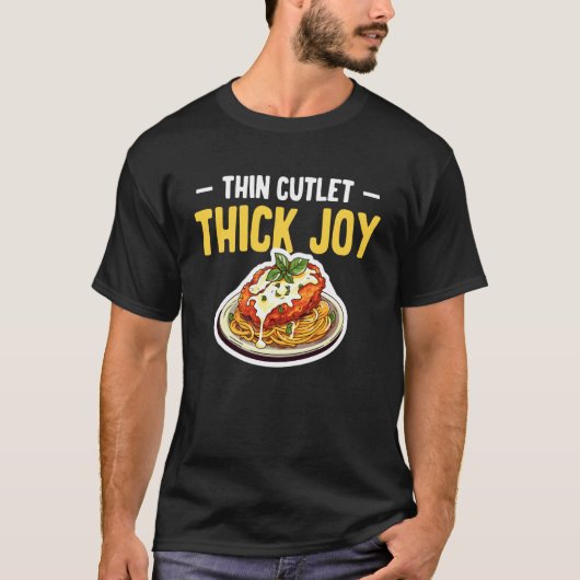 薄切りカツ厚切りジョイ チキンパルム ラバー Tシャツ (正面)