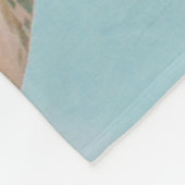 薄切りスイカを持つ人 フリースブランケット (角)