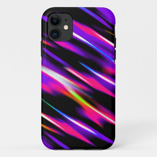 薄切りネオンストライプのアニマルプリント数々のカラー熱 Case-Mate iPhoneケース (裏面)